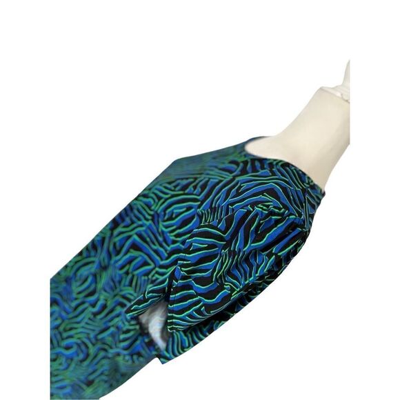 Michael Kors blue and black zebra patterned blouse - M - Picture 2 of 8
